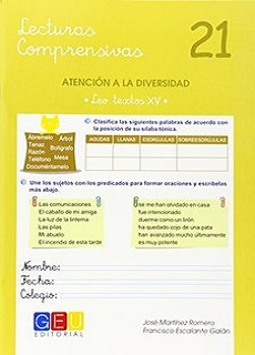 Lecturas Comprensivas 21. Atencion A La Diversidad